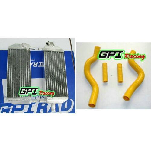 Aluminum radiator + hose FOR Suzuki RM250 RM 250 2-stroke 01-2008 02 03 04 05 06 07 BLUE HOSE