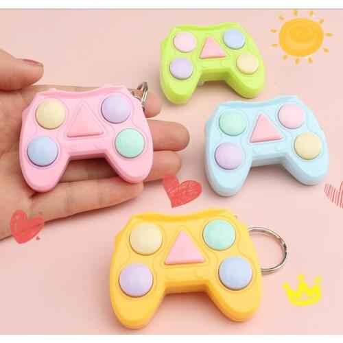 Keychain kawaii squishy Kawaii fidget toys poppit Mini Handle Game Keychain LED Electronic Memory Games for Kids Adults