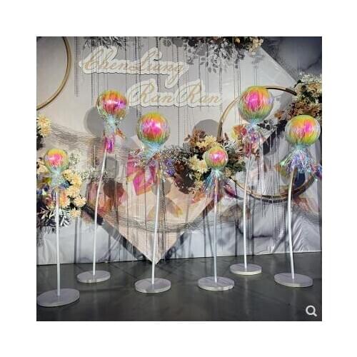 Wedding props lollipop guide PVC bendable color film candy ornaments wedding decoration T stage scene layout