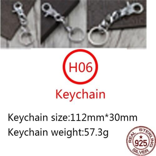 H06 Sterling silver s925 key chain cross shape punk street dance retro personality jewelry for lovers gift new hot
