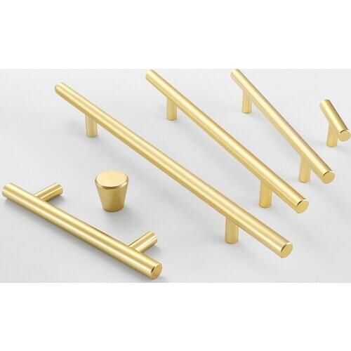 Black Kitchen Handle T-Bar Pulls Cabinet Handle Drawer Knobs Straight Long Wardrobe Door Handles Furniture Handle Hardware