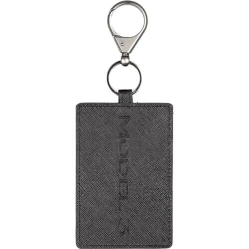 Key Card Holder For Tesla Model 3, Anti-Dust Light Leather With Keychain For Tesla Model 3 Accessories Black