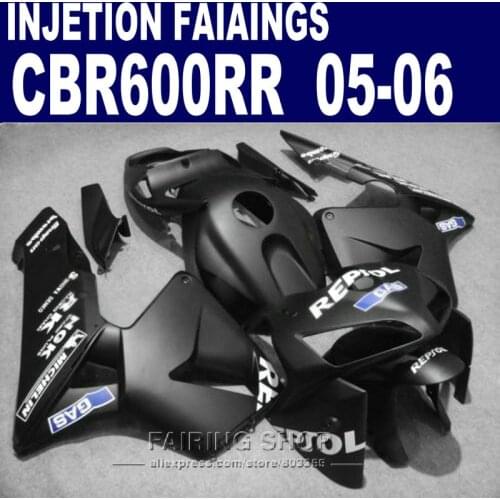For Honda kits CBR600 RR 2005 2006 matte black cbr 600rr 05 /06 Fairing kit *EMS free Fairings SF64