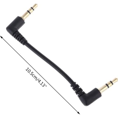 Cable Dual 90 Degree Right Angle 3.5mm Jack Male to Male Stereo AUX Cable HCCY