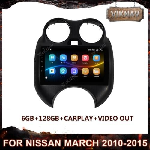 9 Inch Android Head Unit Car Radio For Nissan March 2010-2015 Stereo Receiver WiFi GPS Navigation Multimedia Player HD Screen