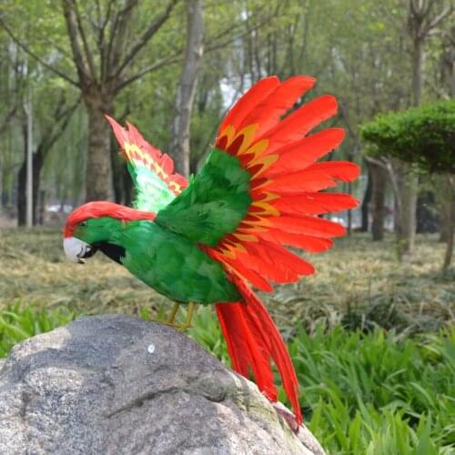 Simulation Macaw parrot large 60x40cm colourful feathers parrot spreading wings toy model home decoration Christmas gift h1121