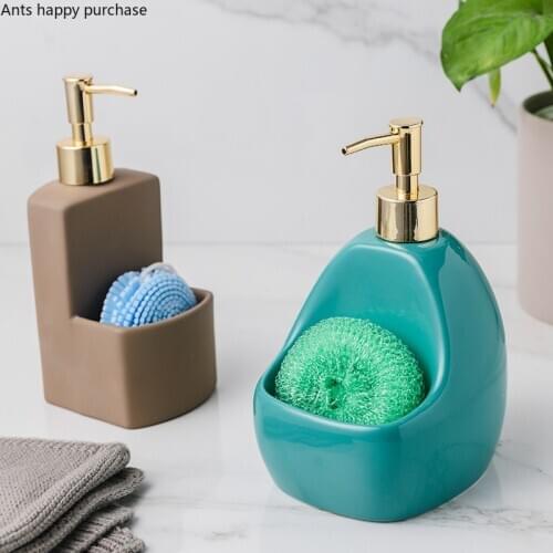 Ceramic Lotion Bottle Soap Dispenser Hand Sanitizer Bottle Home Bathroom Supplies Soap Dish Shampoo Bottle Dual Purpose Bottles