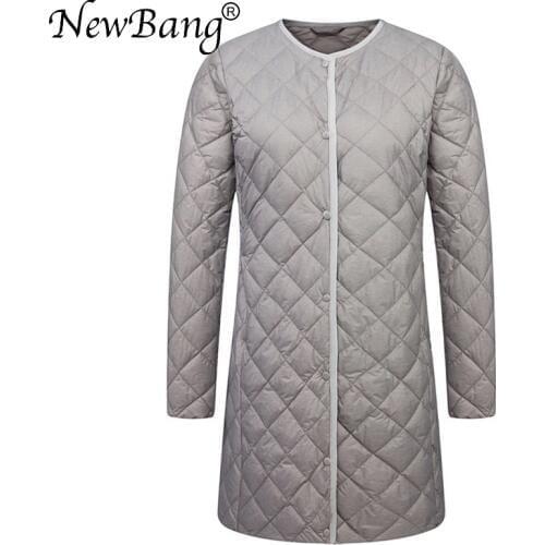 NewBang Brand Ultra Light Down Jacket Women Duck Down Coat Female Diamond Thin Warm Lighteight Liner