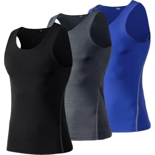 2021 Fitness Gym Bodybuild Tank Top Sport Jersey Compression Sleeveless Shirt Running Vest Quickly Dry White Gym Yoga shirt Men