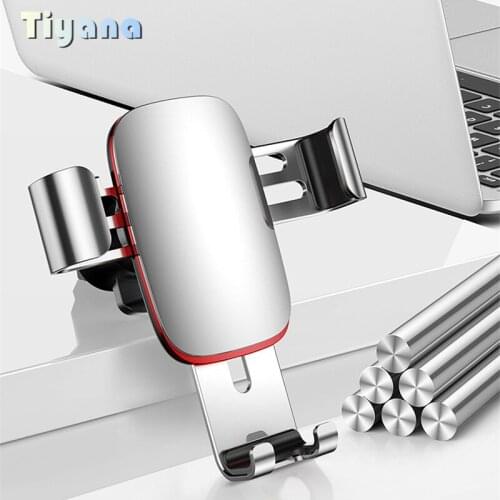 Metal Gravity Car GPS Navigation Bracket Installation Car Vent/CD Slot Suitable For iPhone Samsung Non Slip Mobile Phone Holder