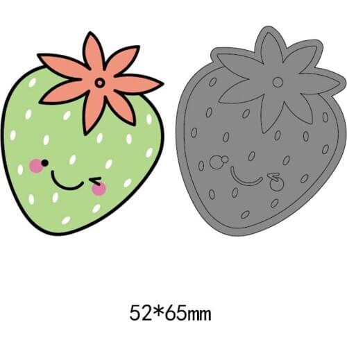 Cute Fruit Strawberry Metal Steel Cutting Dies for DIY Scrapbooking Paper Craft Cartoon Stamps Fruit Dies Template 5.2*6.5cm