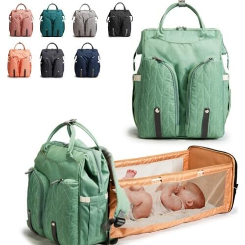 Multifunction Diaper Bag Moms and Dads Backpack Baby Bed Bags with Mattress Maternity Nursing Waterproof Handbag Stroller Bag