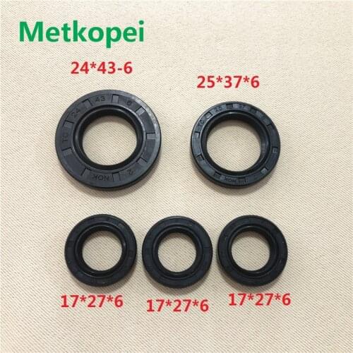 Scooter moped AG50 AG60 SJ50 full complete engine oil seal rubber crankshaft gear shaft seal for Suzuki 50cc 60cc AG SJ 50 parts
