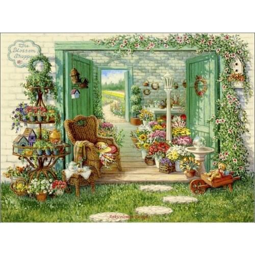 Full Embroidery Counted Cross Stitch Kits Needlework - Crafts 14 ct Aida DIY Arts Handmade Decor Oil painting - A Blossom Shop