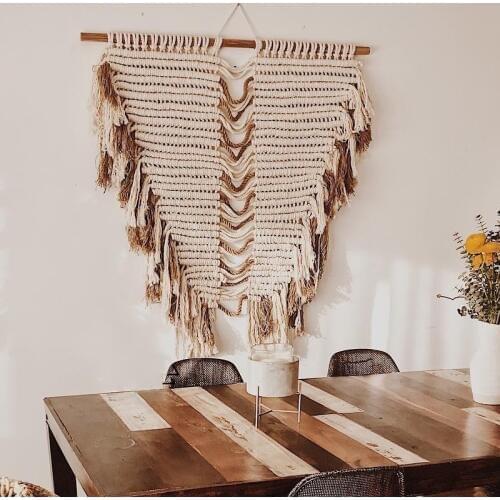 Macrame Wall Hanging Woven Art Tapestry Boho Wild Style Decor Christmas Decorations Fireplac for Home