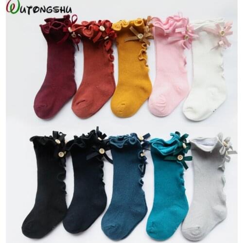 Baby Girl Socks 0-2 Year Toddler Baby Soft Cute Cotton Lace Wing Mesh Breathable Socks Newborn Infant Baby High Knee Socks