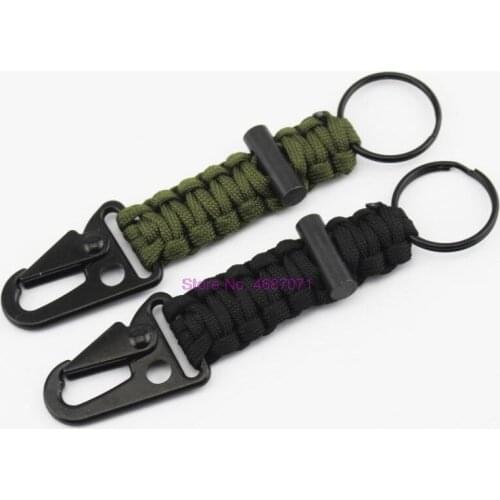 By DHL 200pcs Nylon Weaving Carabiner Paracord Buckle Keychain Hook Belt Backpack Buckle Outdoors Camping Hiking Equipment