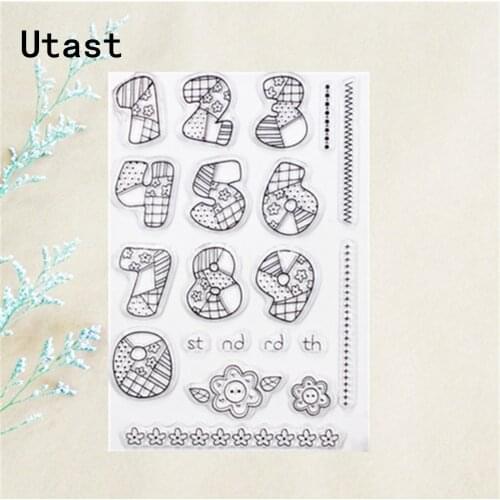 Number Cloth Tailor Clear Silicone Stamps /Transparent Rubber Stamp for DIY Scrapbooking /Photo Album Decorative Craft Making