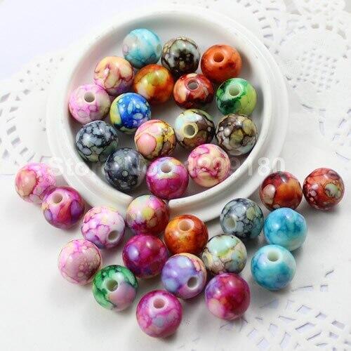Mix colors Round Shape Acrylic Beads,lmitation Ceramic Beads,for Necklace DIY jewelry Accessory 8mm 10mm 12mm 14mm K01764