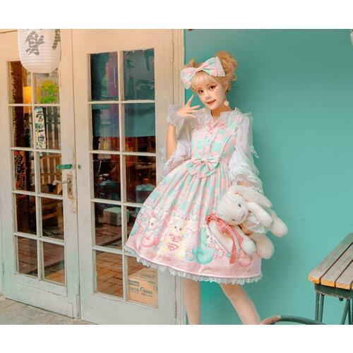 Lolita Bow sweet headpiece in pink /blue