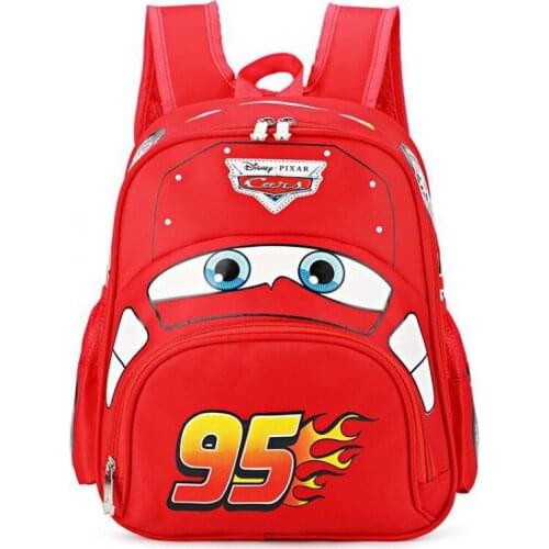 Disney School Bag 2021 New Childrens Schoolbag Car Story Cartoon Animation Kindergarten Mengbao 3-6 Year Old Backpack