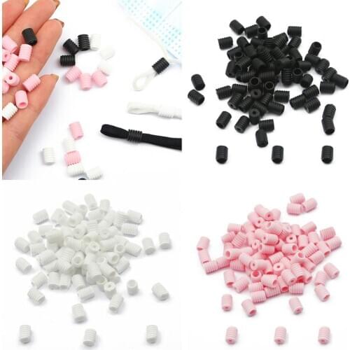 Silicone Cord Lock Stopper Flat Spiral Buckle Anti-slip Beads Adjustment Buckle Mask Ear Cord Cap Plastic band Drawstring Button