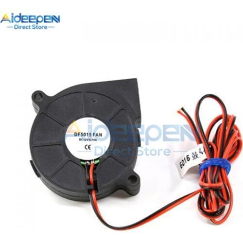 DC 12V 0.18A 3D Printer 5015 Turbo Air Blower Fan Radiator Cooling Fan 3D Printer Accessories With 2 Pins Power Connector