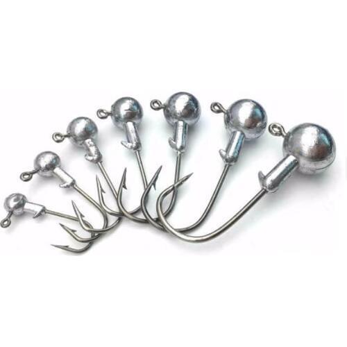 1g 2g 3g 4g 5g 10g 20g 22g 25g 28g crank Jig head hook fishing hook lead head Jig lure hard bait soft worm jig hook for fishing