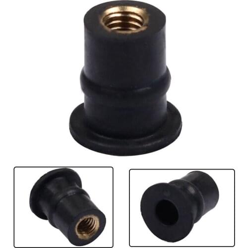 10pcs Motorcycle M5 Rubber Well Nuts Windscreen Windshield Fairing Cowl Fastener Screws Accessories