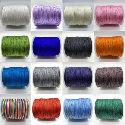 10yards/Lot 1mm Colorful Nylon Cord Rope Chinese Knot Macrame Cord Rope For Jewelry Making For Shamballa Bracelet