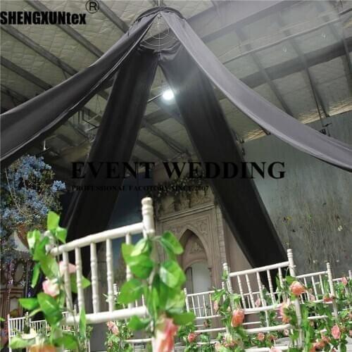 145cm Width Ceiling Drapery Sheer Curtain Panel Roof Canopy Decoration Draping Fabric With 4" Pocket