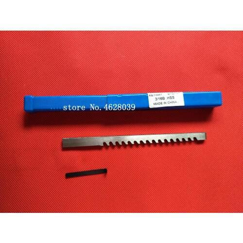 3/16 B Push-Type HSS Keyway Broach Inch Size with Shim Broaching Cutter Cutting Tools for CNC Machine Top Quality