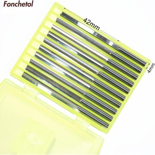 4mm*42mm-10pcs CNC solid carbide End Mill,tungsten steel woodworking insert router bit,2 Flutes Straight cutter,MDF,PVC