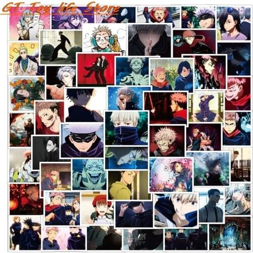 52Pcs C Jujutsu Kaisen Anime Graffiti Stickers For Laptop Skateboard Bike Helmet Luggage Motorcycle Waterproof Decal Toy