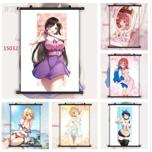 Anime Posters Rent A Girlfriend Chizuru Mami Sumi Ruka Wall Poster Canvas Painting Wall Art Photos for Childrens Room Decor