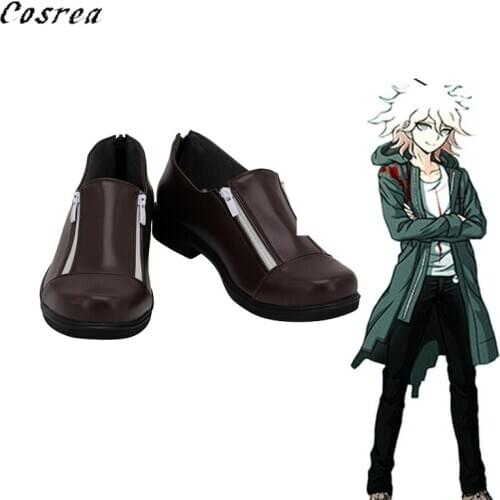 Anime Super Dangan Ronpa 2 Nagito Komaeda Cosplay Shoes Boots Custom Danganronpa Cos Ankle Short Boots Shoes For Women and Mens