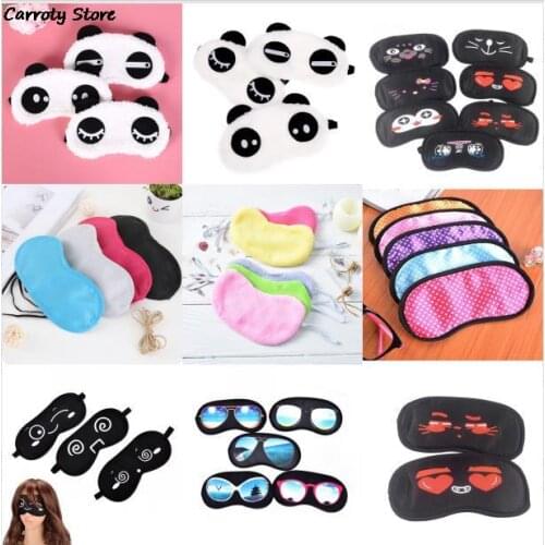 Black Panda Sleeping Face Eye Mask Blindfold Eyeshade Traveling Sleep Eye Aid Mask Bandage On Eyes Sleeping Eye Shade Sleep Mask