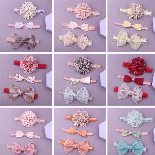 3pcs/set Childrens Hair Band Cross Border Baby Headband Infant Lace Hair Jewelry Centenary Gift Princess Headbands for Girls