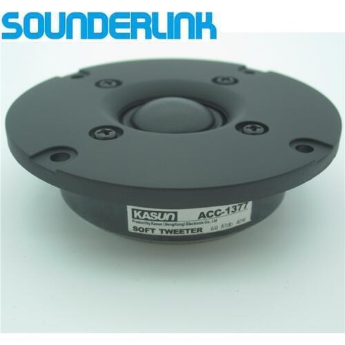 2Pcs Lot Kasun HiFi sill soft Dome tweeter superb speaker driver unit 3 inch 80MM panel 6Ohm