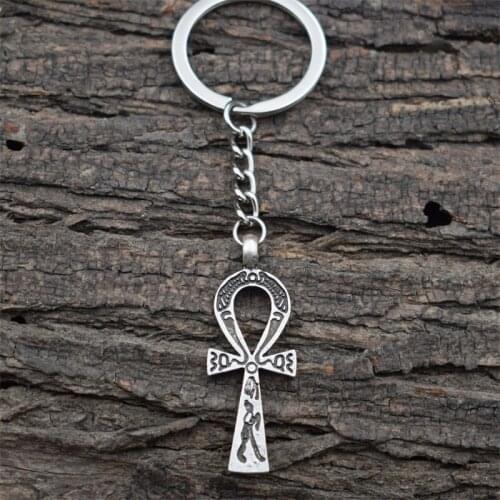 Egyptian Crucifix Ankh Life Symbol Pendant Keychain Faith Jewelry Amulet