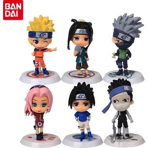 6pcs 18th generation Q version Naruto: Shippuden action figure Uchiha Sasuke Naruto Gaara model decoration childrens gift