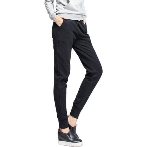 Fleece Sweatpants Winter Yoga Pants - Womens Snow Harem Kung Fu Cargo Baggy Elastic Waist Balloon Loose Gypsy Pants