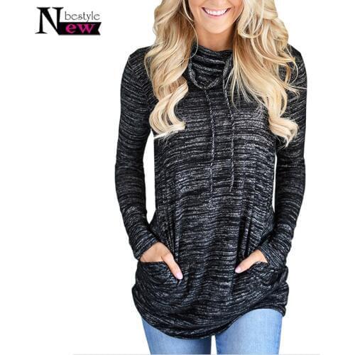 Long Sleeve T Shirt Women Casual Tee Shirt Femme Fashion Slim Fit Tshirt Women Heaps Collar Plus Size T-shirts Camiseta Feminina