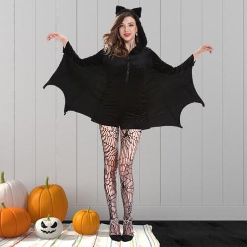 Halloween Clothes Cosplay Costumes For Women Bat Wing Adult Long Sleeve Autumn Winter Sexy Women Clothes Funny Hot Gothic Style