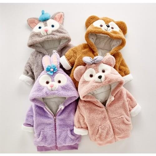 Super Cute Duffy Bear Cotton Winter Hoodie Jacket Fluffy Costume Gift For Baby Kids Boy Girl Hood Cloak Cartoon Free Shipping