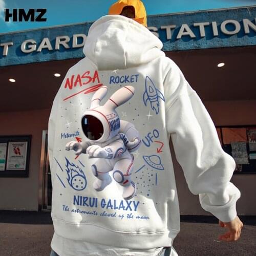 HMZ Cotton Hoodies Men Fashion Hip Hop Graffiti Bears Print Hooded Sweatshirts Streetwear Casual Oversized Hoodie Men Autumn