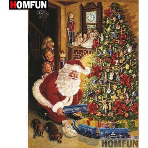 HOMFUN Full Square/Round Drill 5D DIY Diamond Painting "Santa Claus" Embroidery Cross Stitch 5D Home Decor Gift A15124