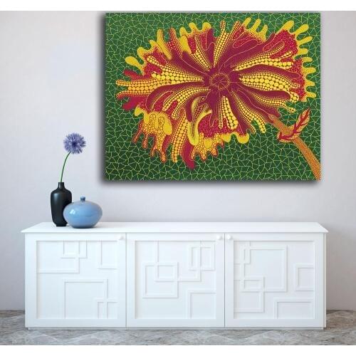 Large Size Print Oil Painting Wall painting Yayoi Kusama FLOWER A Home Decorative Wall Art Picture For Living Room painting