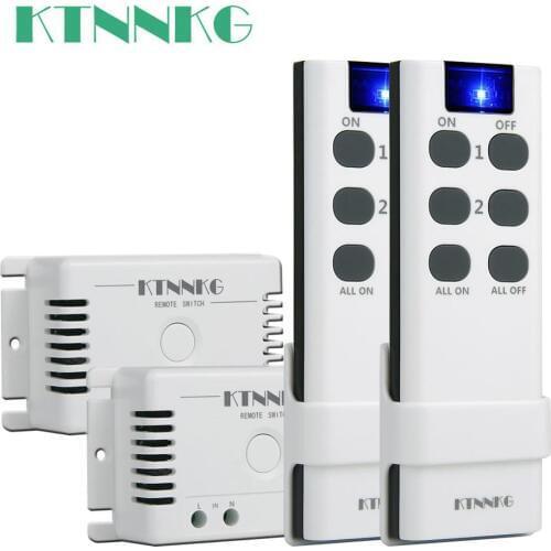 Light switch AC 110V 220V 433Mhz smart home kit 2CH 4CH With wall-mounted remote control, combination kit