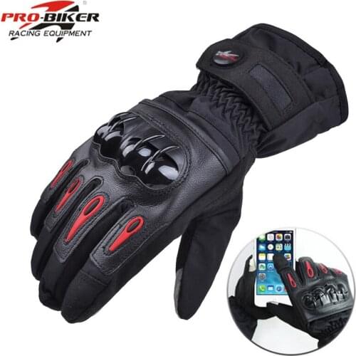 2018 latest warm motorcycle gloves racing waterproof and windproof winter leather bicycle Guantes Moto Luvas Motosiklet